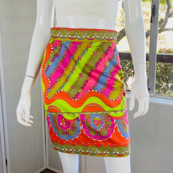 Emilio Pucci Dresses & Skirts - EMILIO PUCCI, Printed Multi Color Mini Skirt, 10.